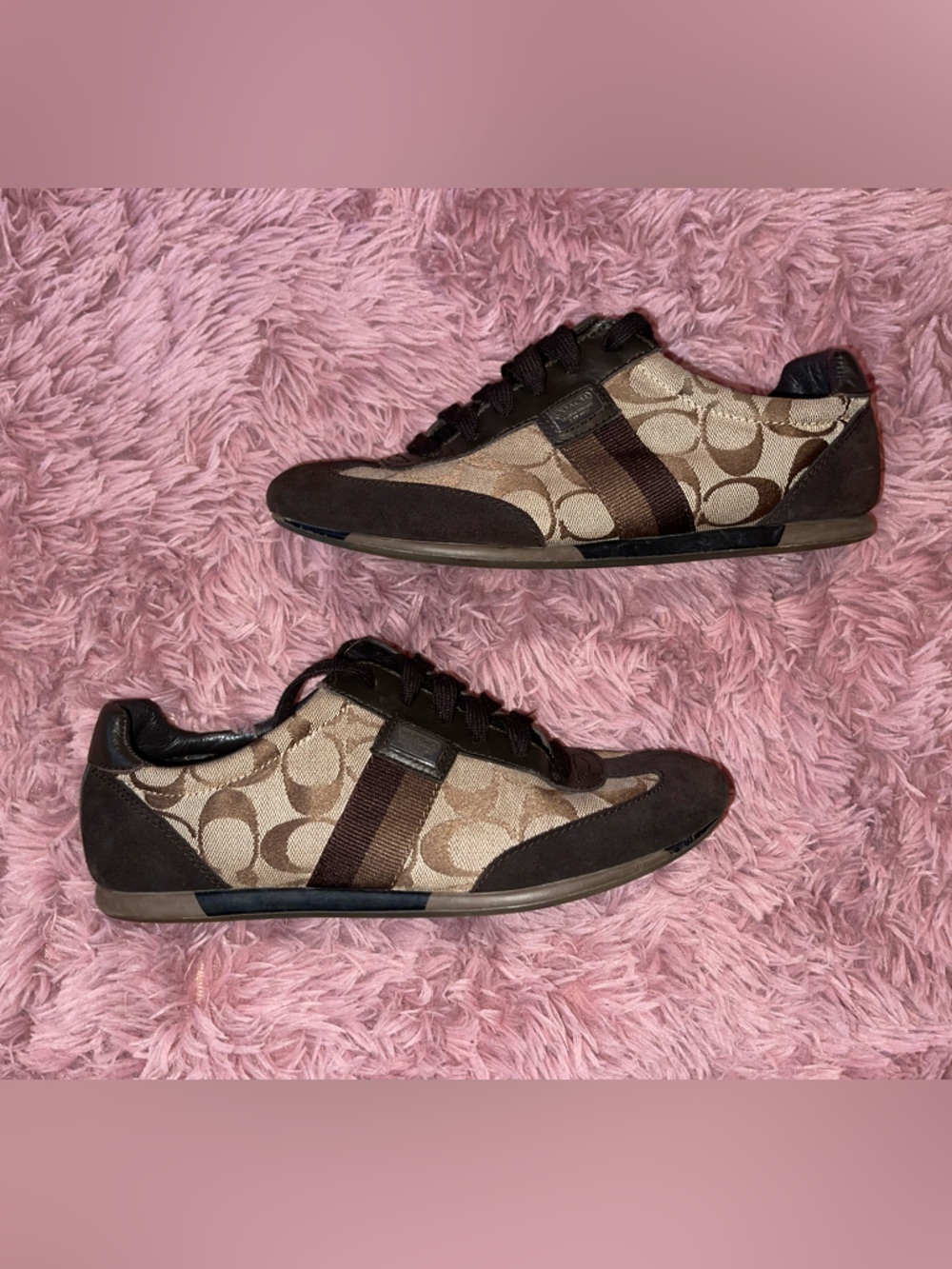 Coach Brown Signature 'C' Low-Top Sneakers